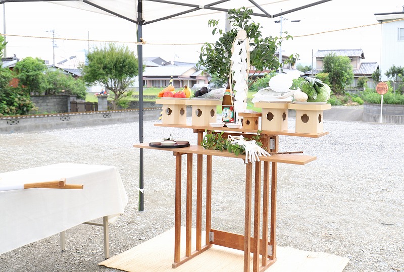 ー　地鎮祭　ー　新築 リフォームは徳島県 阿波市 プロジェクトホームで♪
