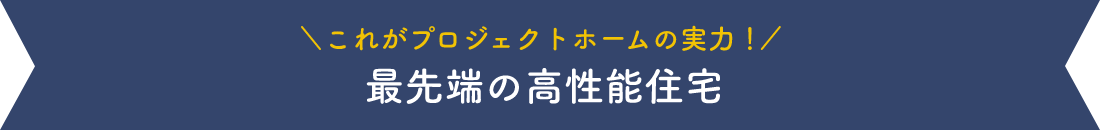 これがプロジェクトホームの実力！最先端の高性能住宅